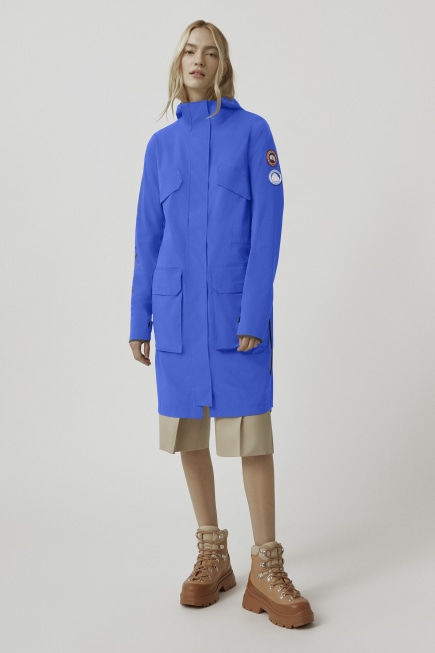 New Womens Fishtail Plain Detachable Hooded Parka Raincoats Jackets 18-24 