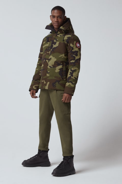 Canada goose macmillan hooded hotsell parka coat camo green