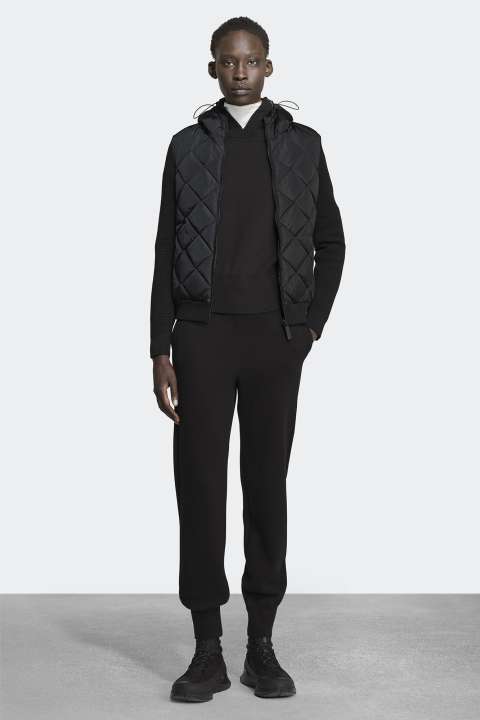 HyBridge Quilted Knit Hoody Black Label Canada Goose