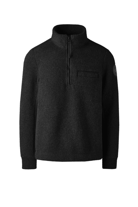 Black sweater store with zipper