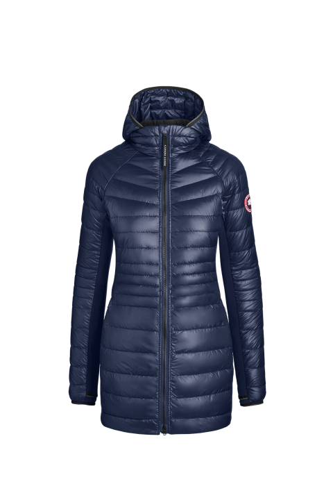 Hybridge lite slim fit hooded packable goose down coat deals