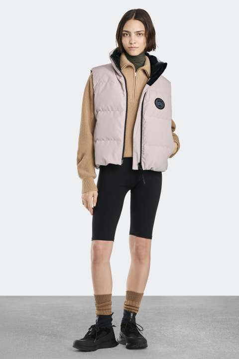 Grandview Cropped Vest Black Label | Canada Goose UK