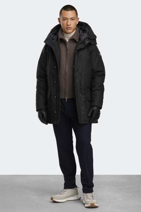 CANADA GOOSE Langford Parka Fur Hood Long Down jacket Coat outer 2062M black 180/92Y