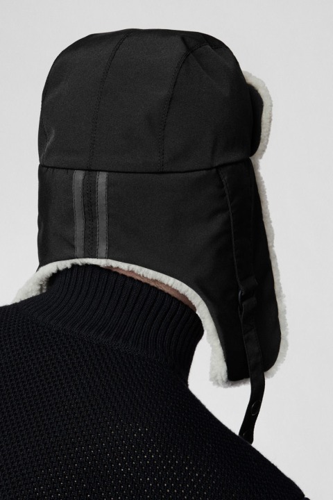 canada goose aviator hat black label