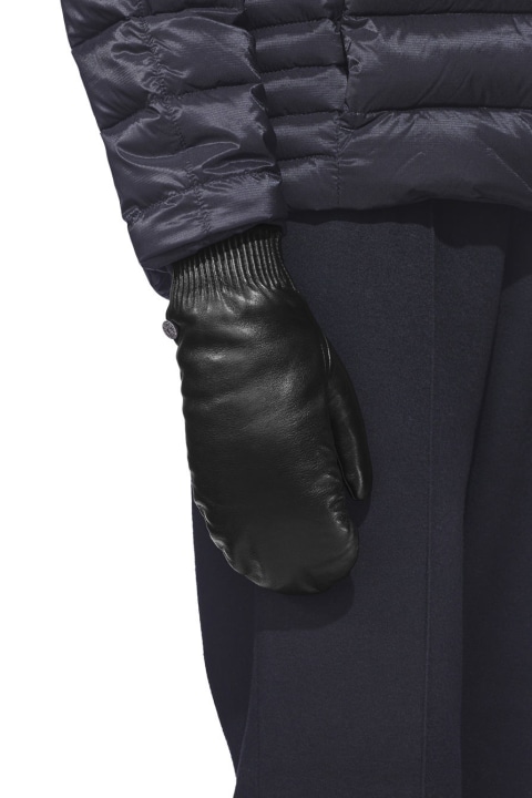 Women's Leather Rib Luxe Mitts | Canada Goose