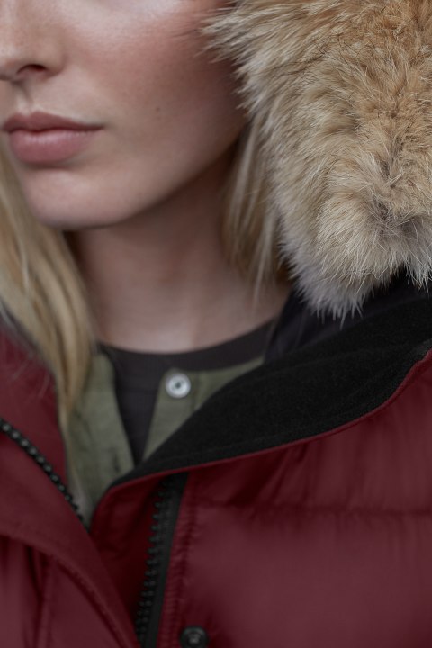 Canada goose black label rowley fur-trim down parka clearance