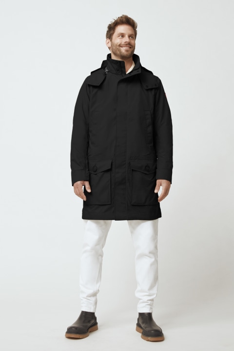 Canada Goose Goose Crew Trench Coat in Black for Men Mens Clothing Coats Long coats and winter coats 