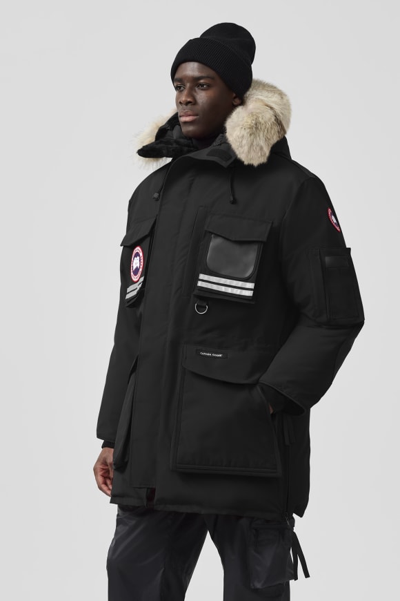 Canada goose black fur jacket sale