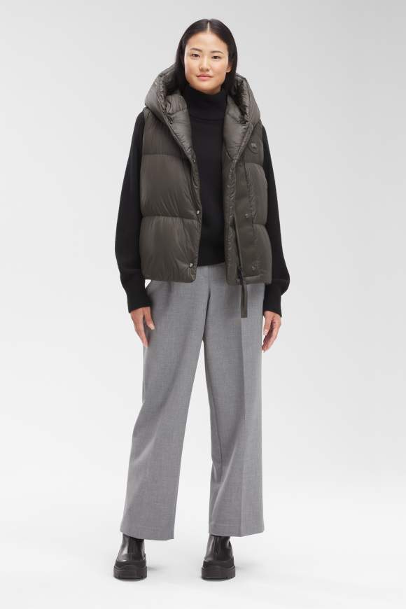 Women s Vests Puffer Long Down Vests Canada Goose CN