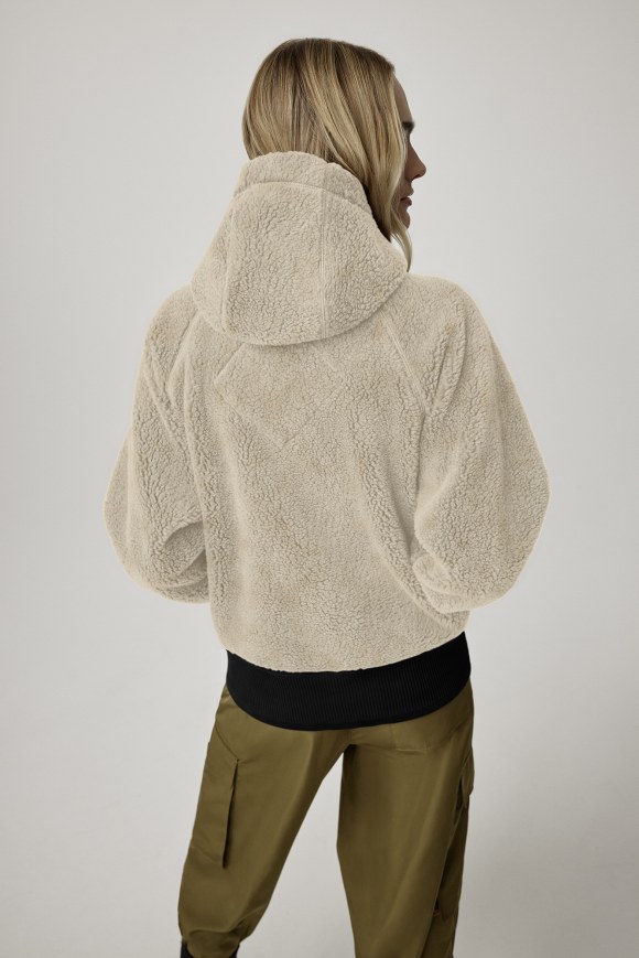 Manteau à capuchon surdimensionné en molleton écologique à longs poils Simcoe