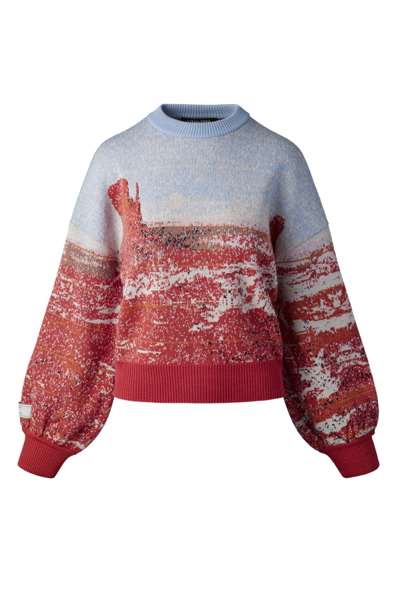 Pull en tricot de laine Landscape