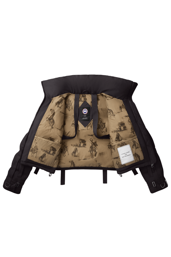 Cropped Down Strap Puffer