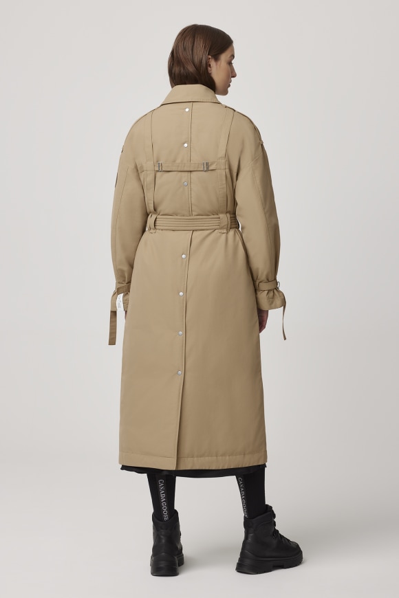 Lightweight Down Strap Trench Coat
