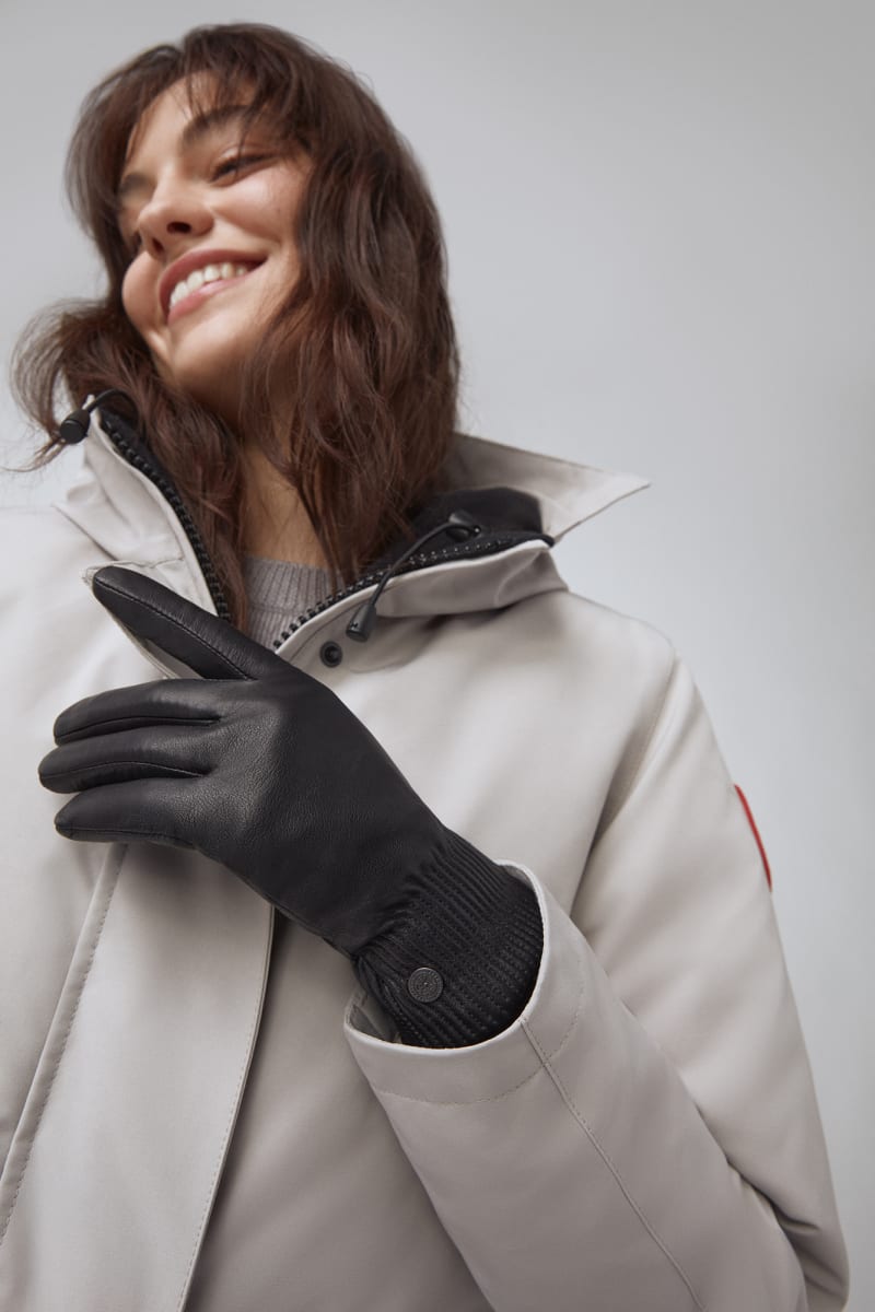 Leather Glove Ribbed Luxe | Canada Goose US