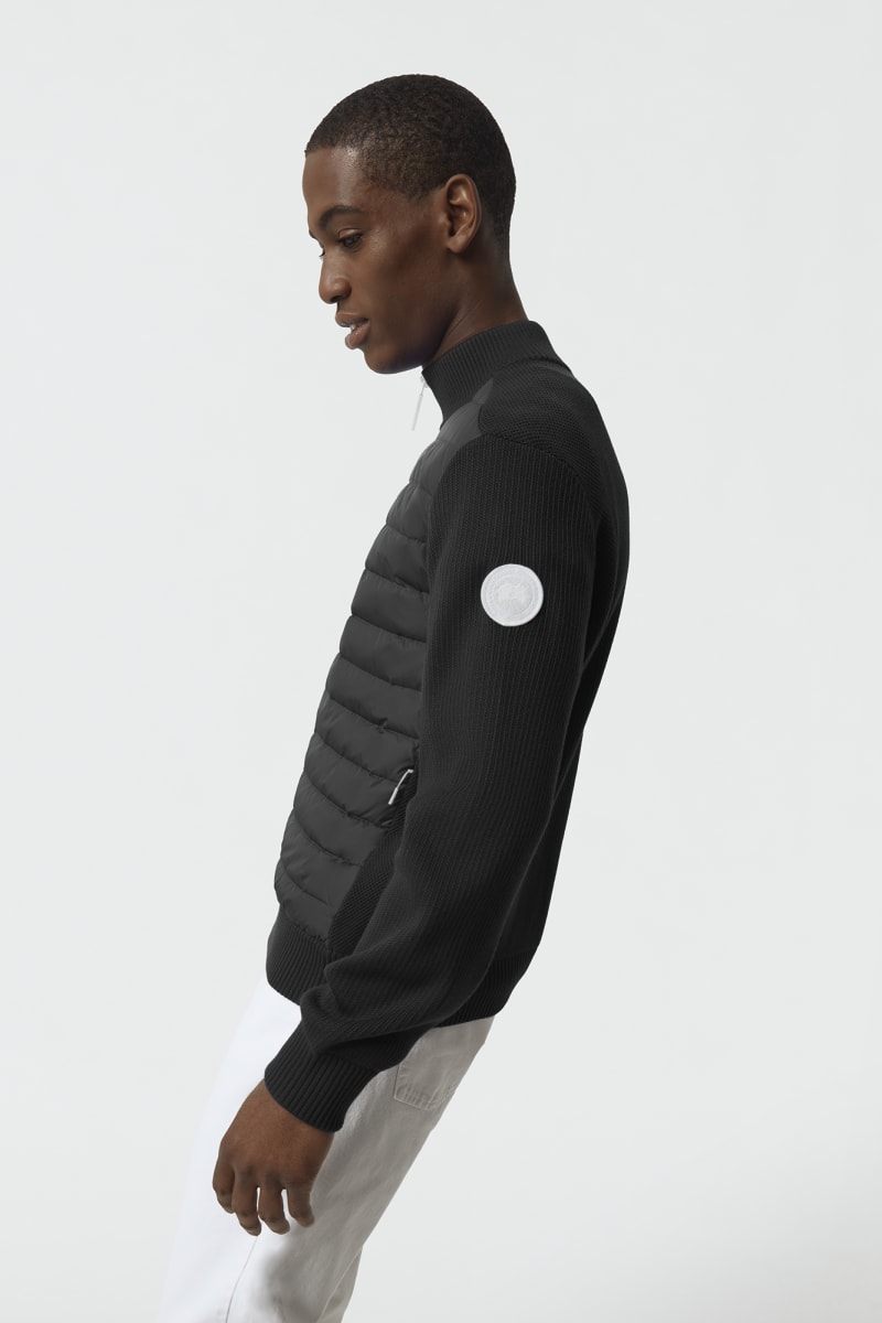 HyBridge Knit Jacket Contrast Trim