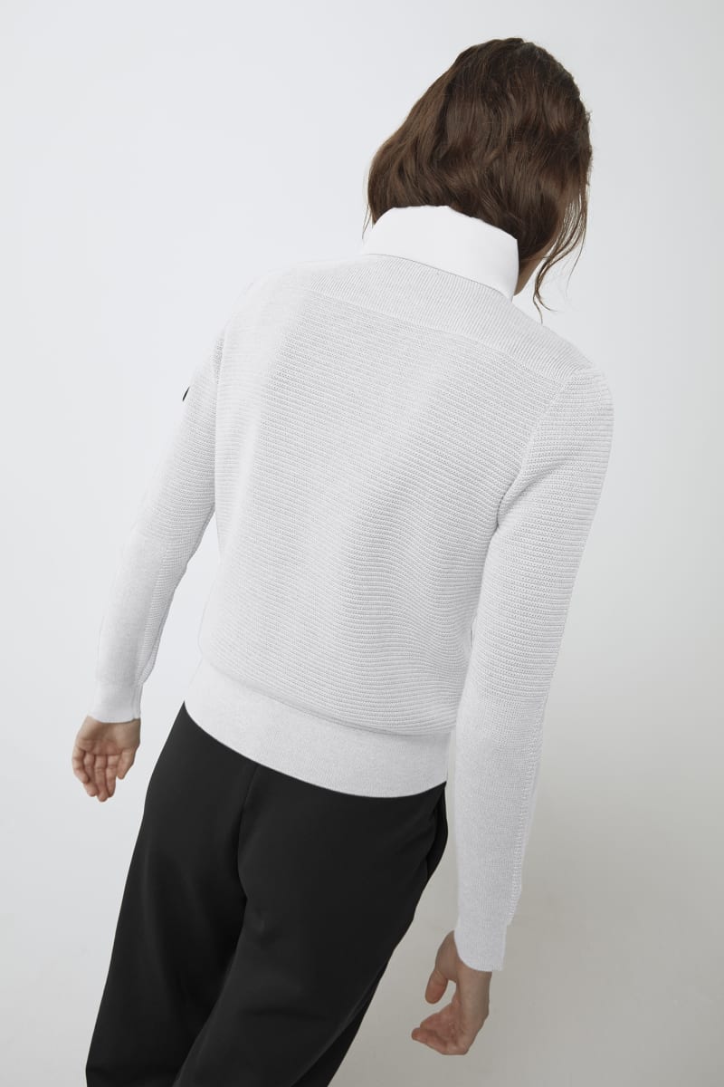 HyBridge Knit Jacket Black Label Contrast Trim Canada Goose US