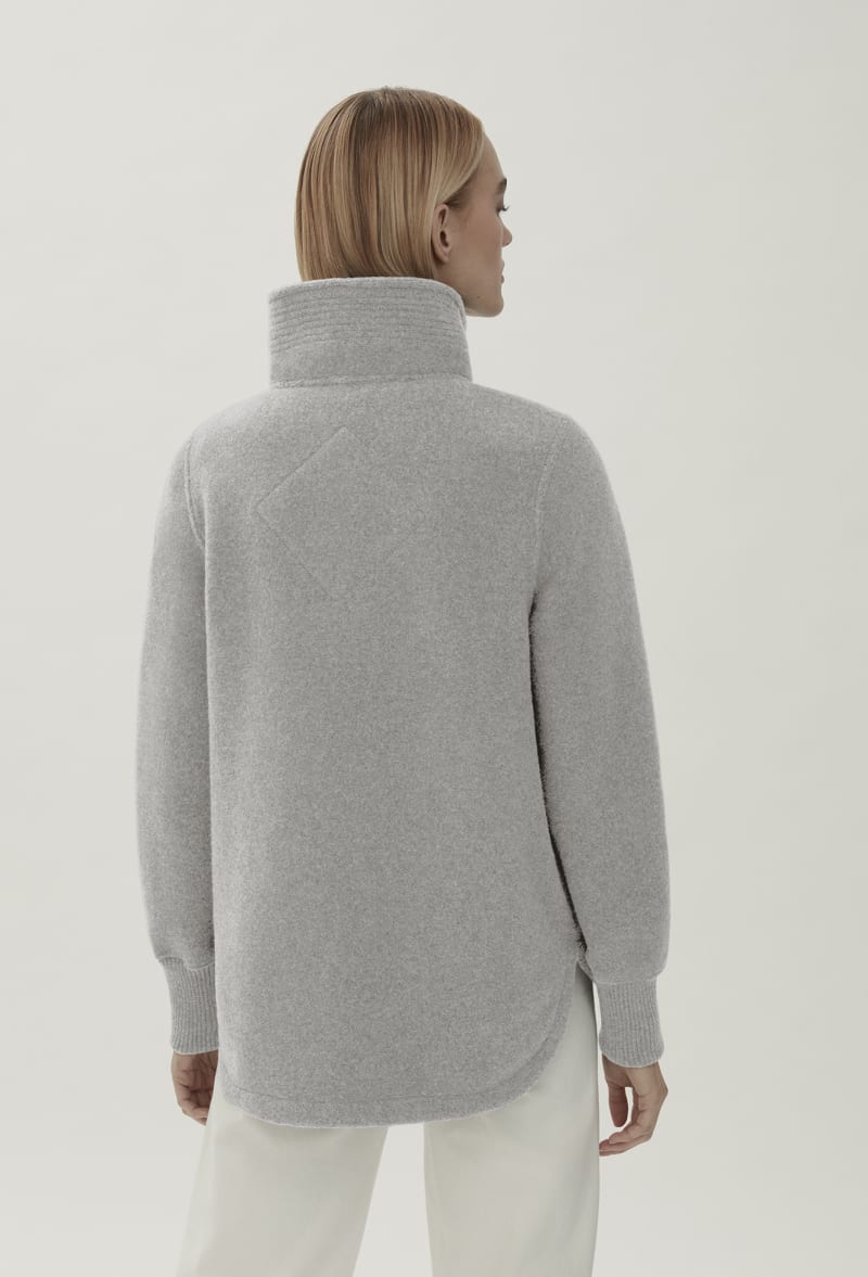 Thick cashmere sweater in english rib in Petrol