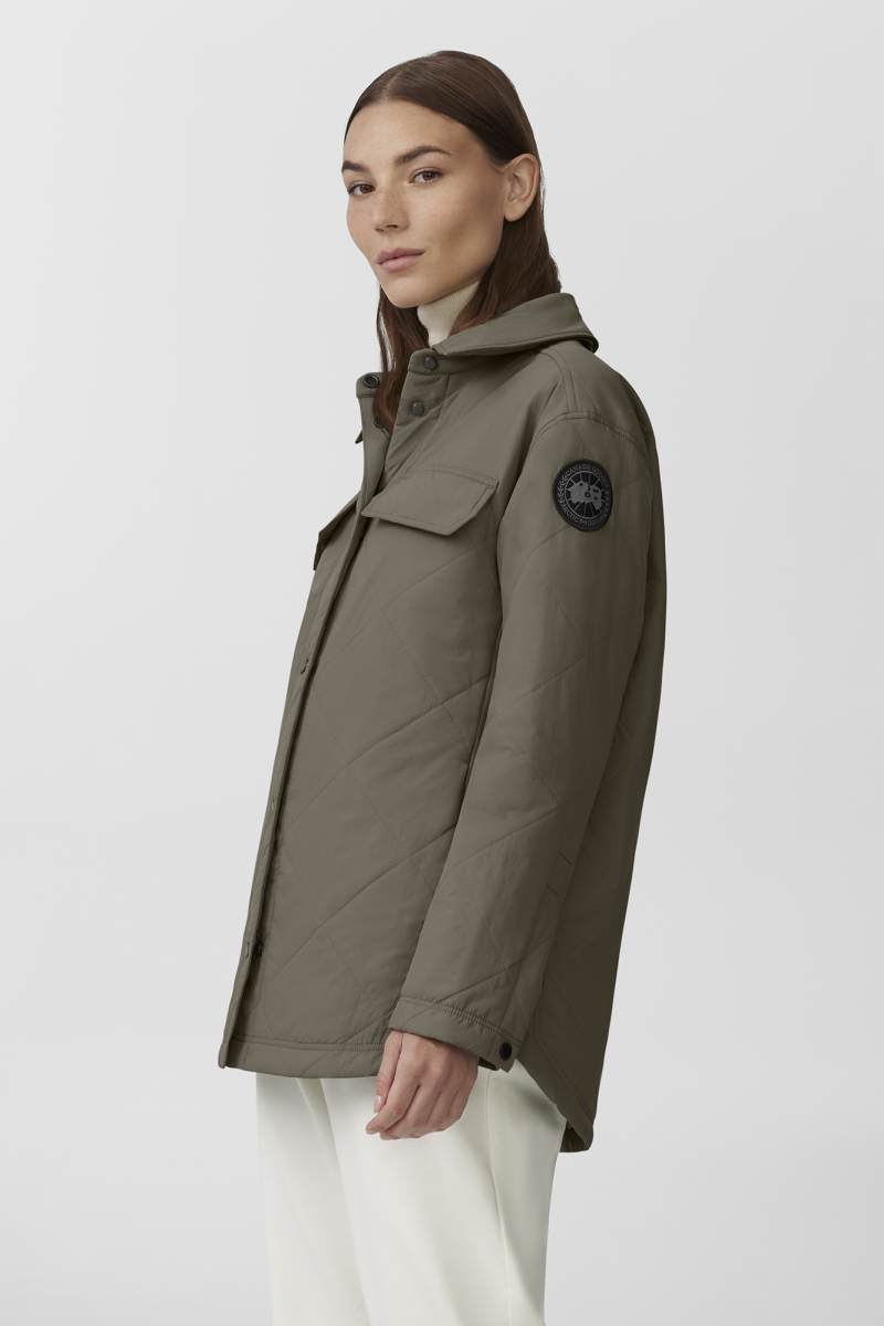 Albany Quilted Shirt Jacket Black Label Canada Goose CA