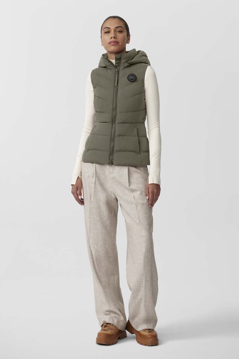 Canada goose vest with hood discount