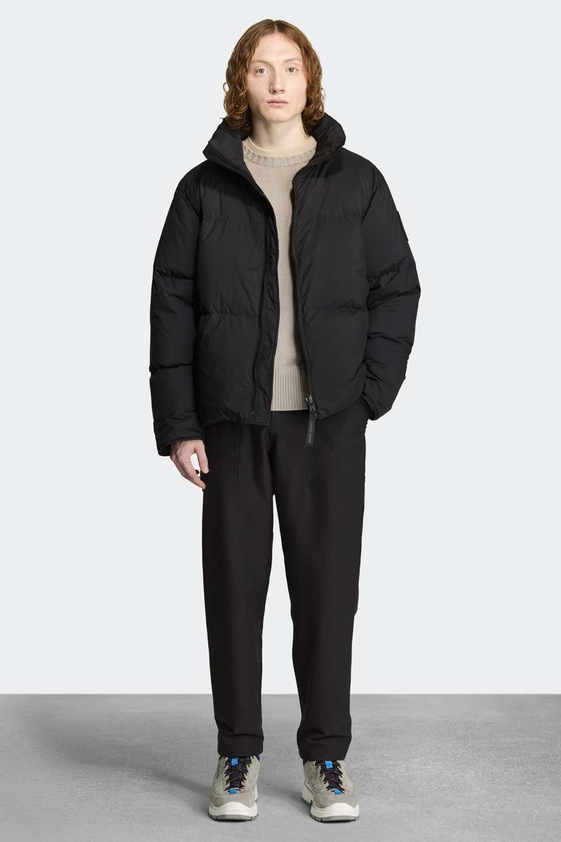 Black puffed jacket sales