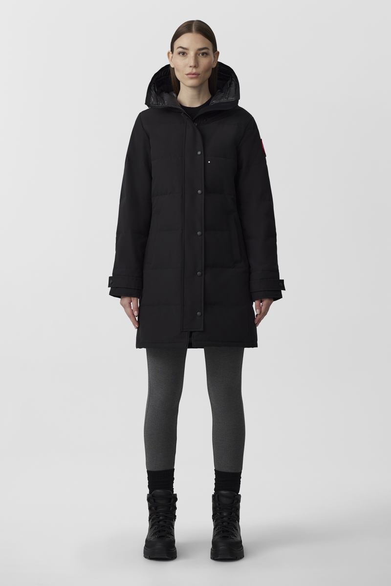 Canada goose shelburne parka black medium sales