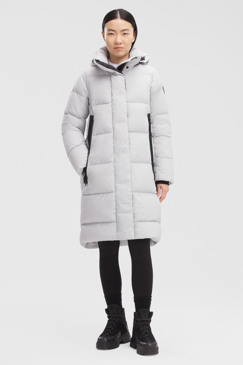 Canada goose black label arosa quilted hooded parka top