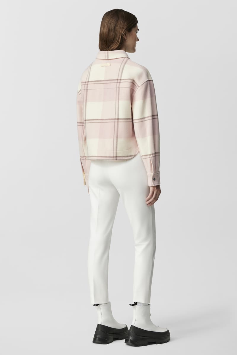 Almandine Cropped Plaid Shirt Jacket Canada Goose US