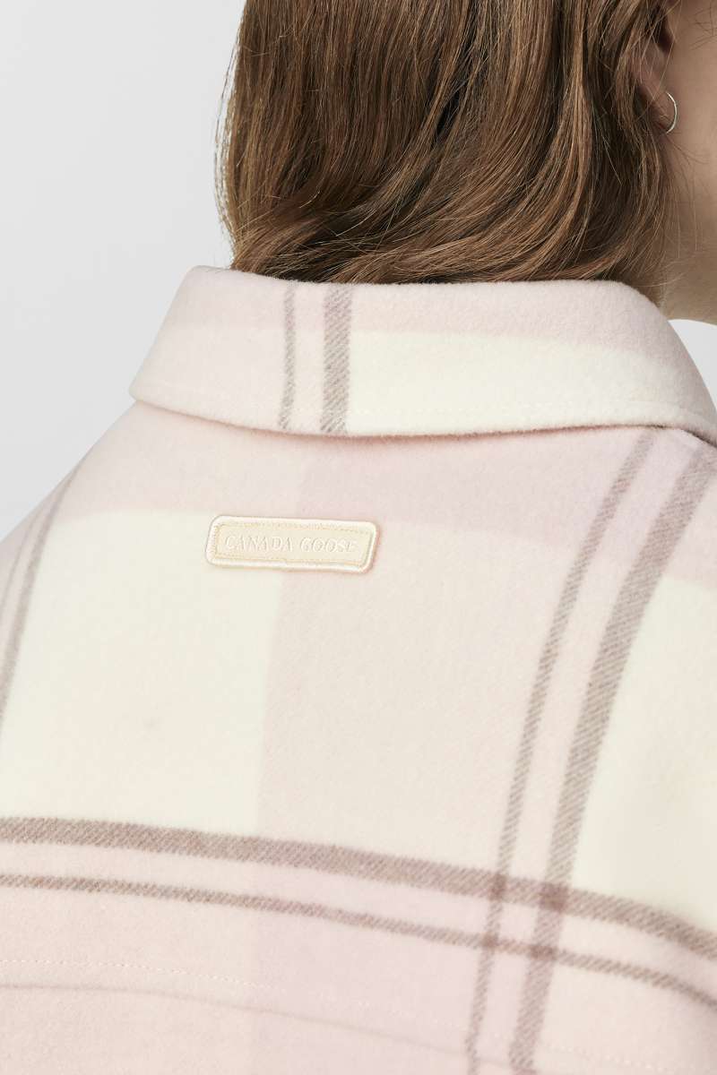 Almandine Cropped Plaid Shirt Jacket Canada Goose US