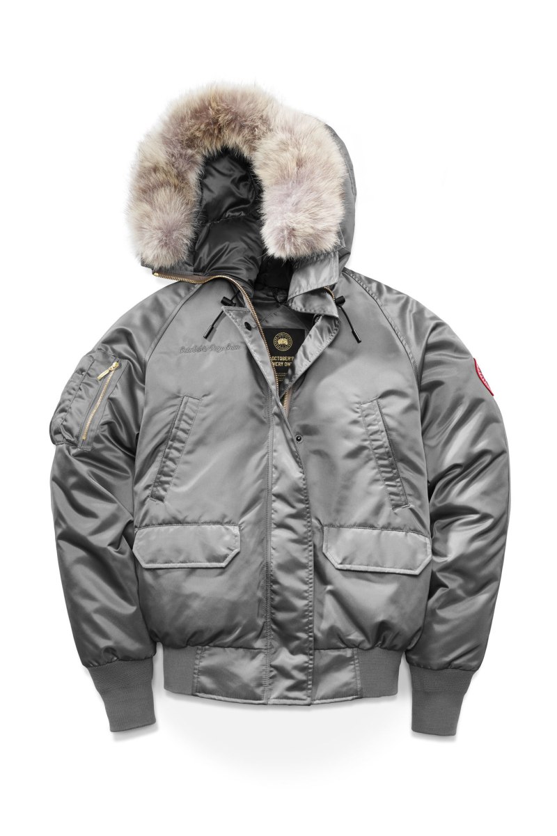 womens grey canada goose bomber