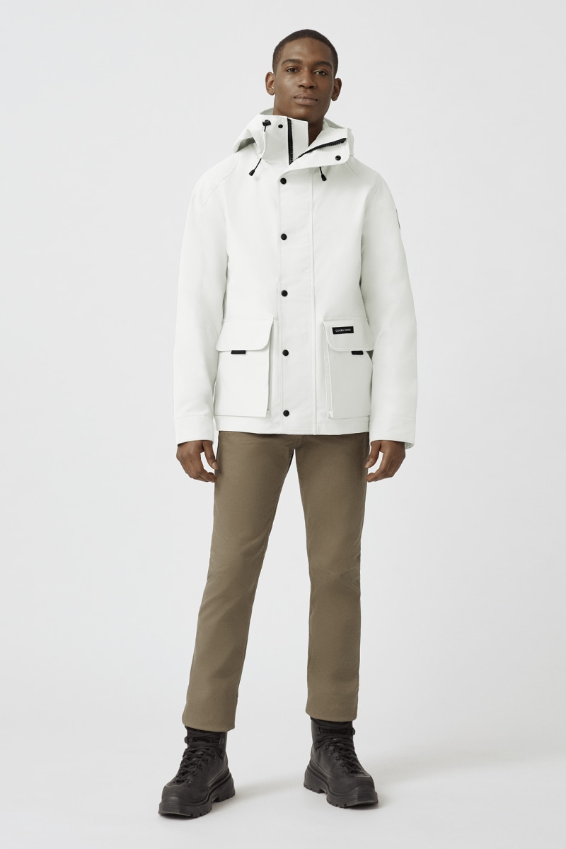 Mens Clothing Coats Long coats and winter coats Canada Goose Lockeport Hooded Coat in White for Men 