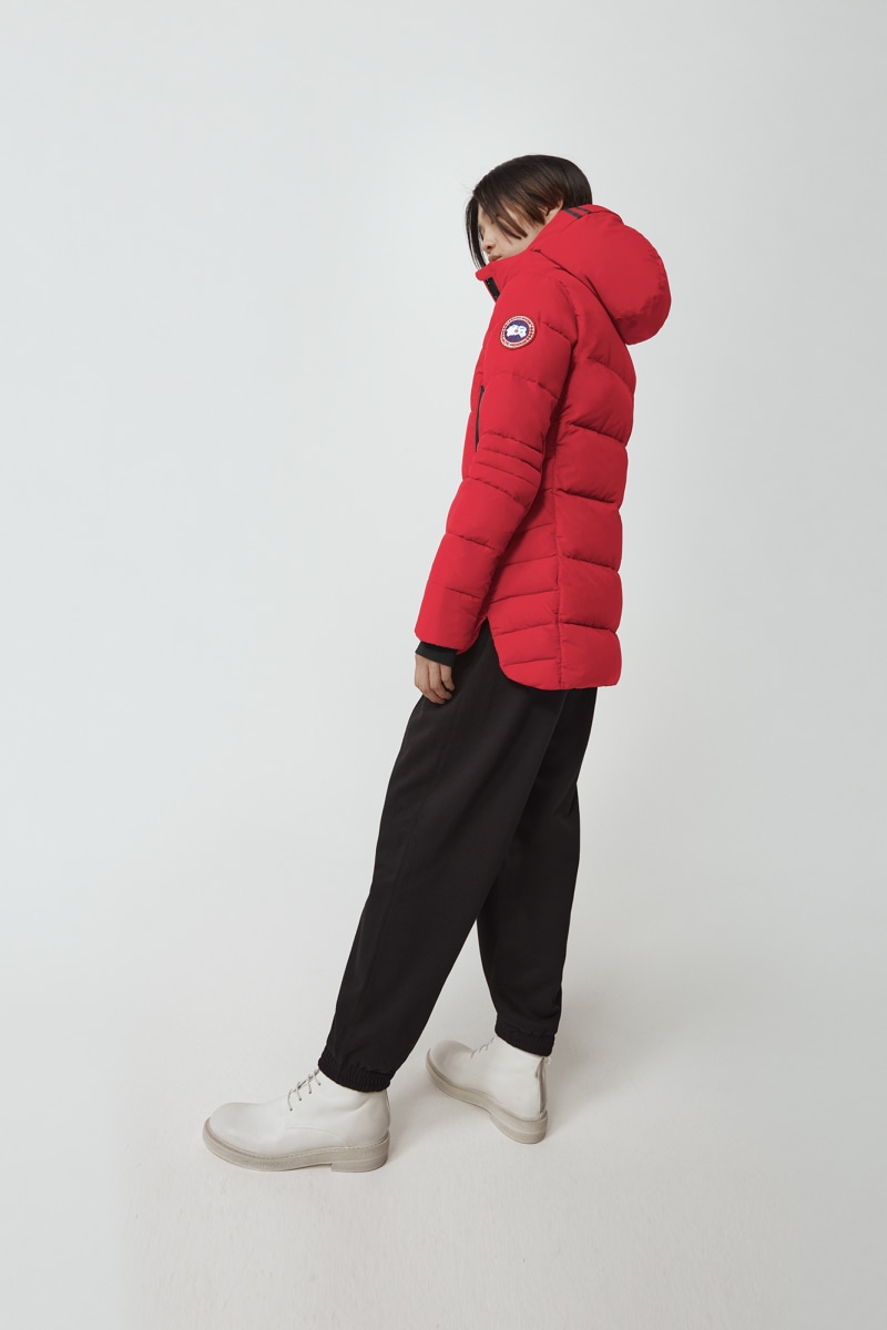 canada goose red down jacket