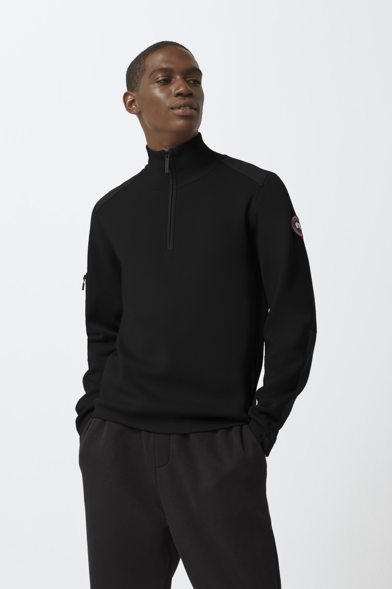 Canada Goose Wool Stormont Merino Quarter-zip Sweater in Black for Men Mens Clothing Sweaters and knitwear Zipped sweaters 