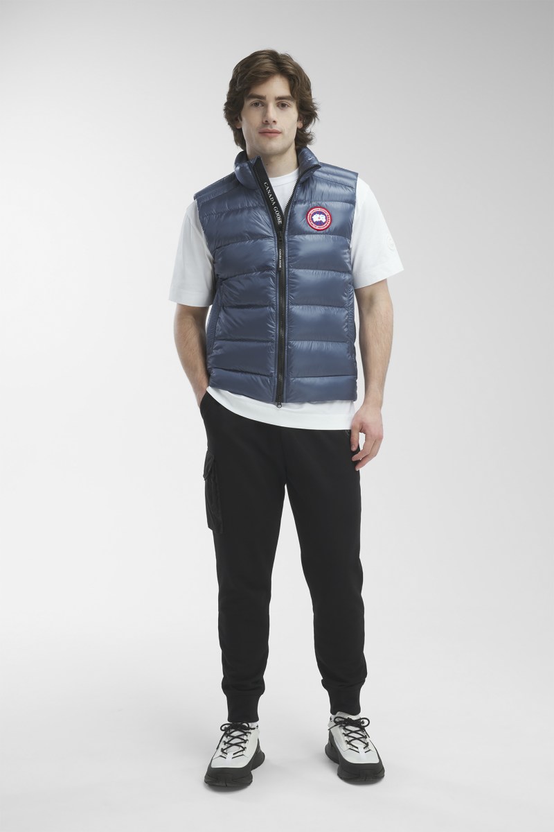 Shop CANADA GOOSE CROFTON Plain Logo Vests & Gillets by Yang