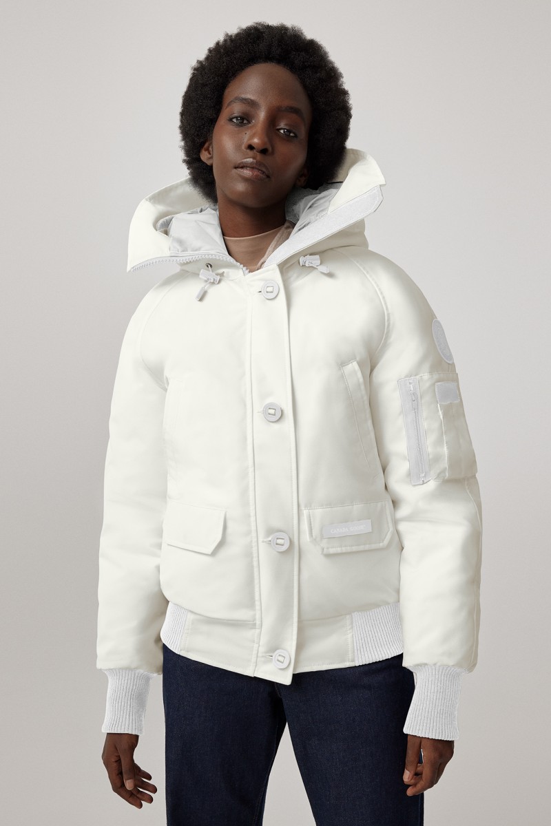 Women's Black Bomber Jacket With Fur Hood Canada Goose Inspired