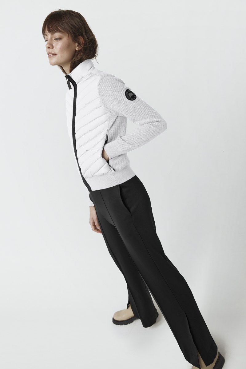 Hybridge knit anorak black top label